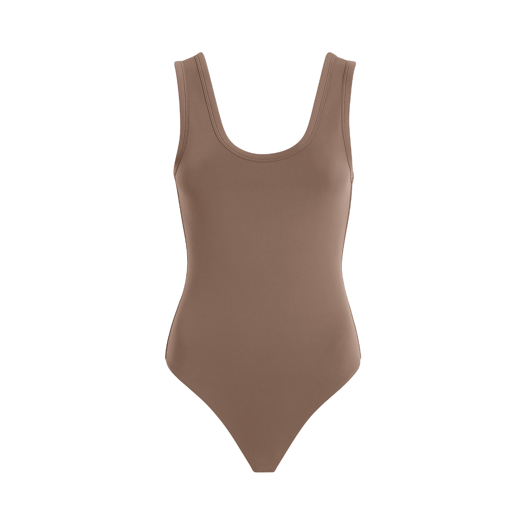 Women's Seamless Scoop Tank Bodysuit | Mocha