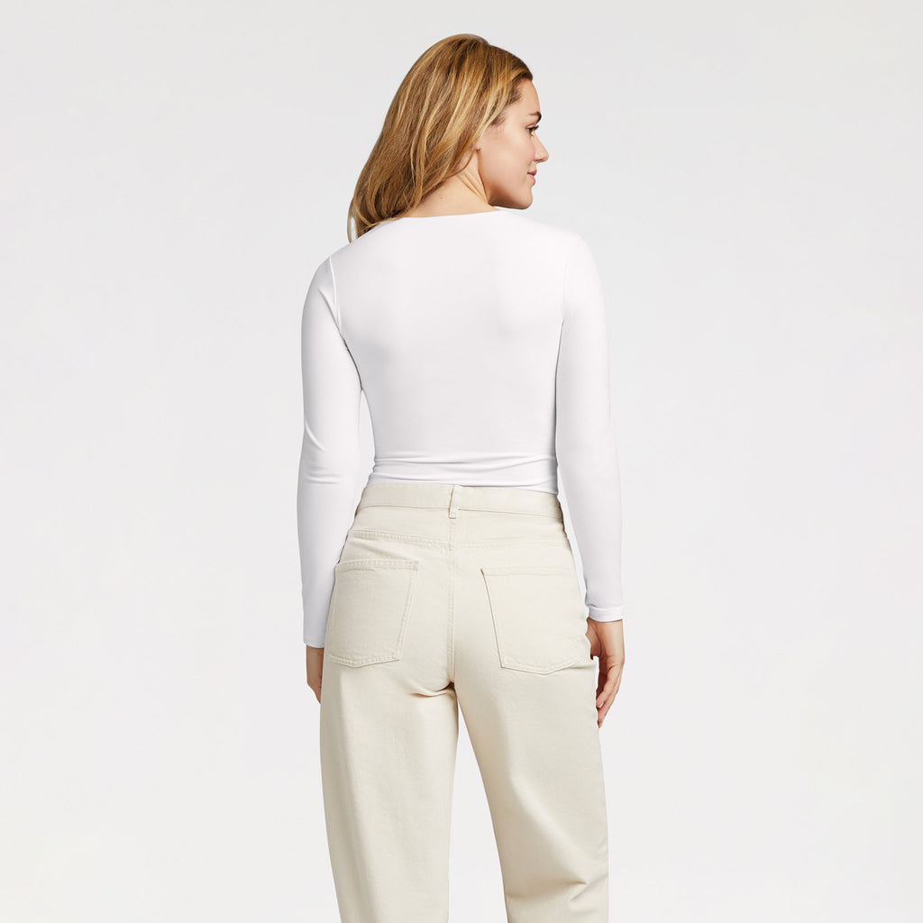 Women's Seamless Long Sleeve Shirt | White