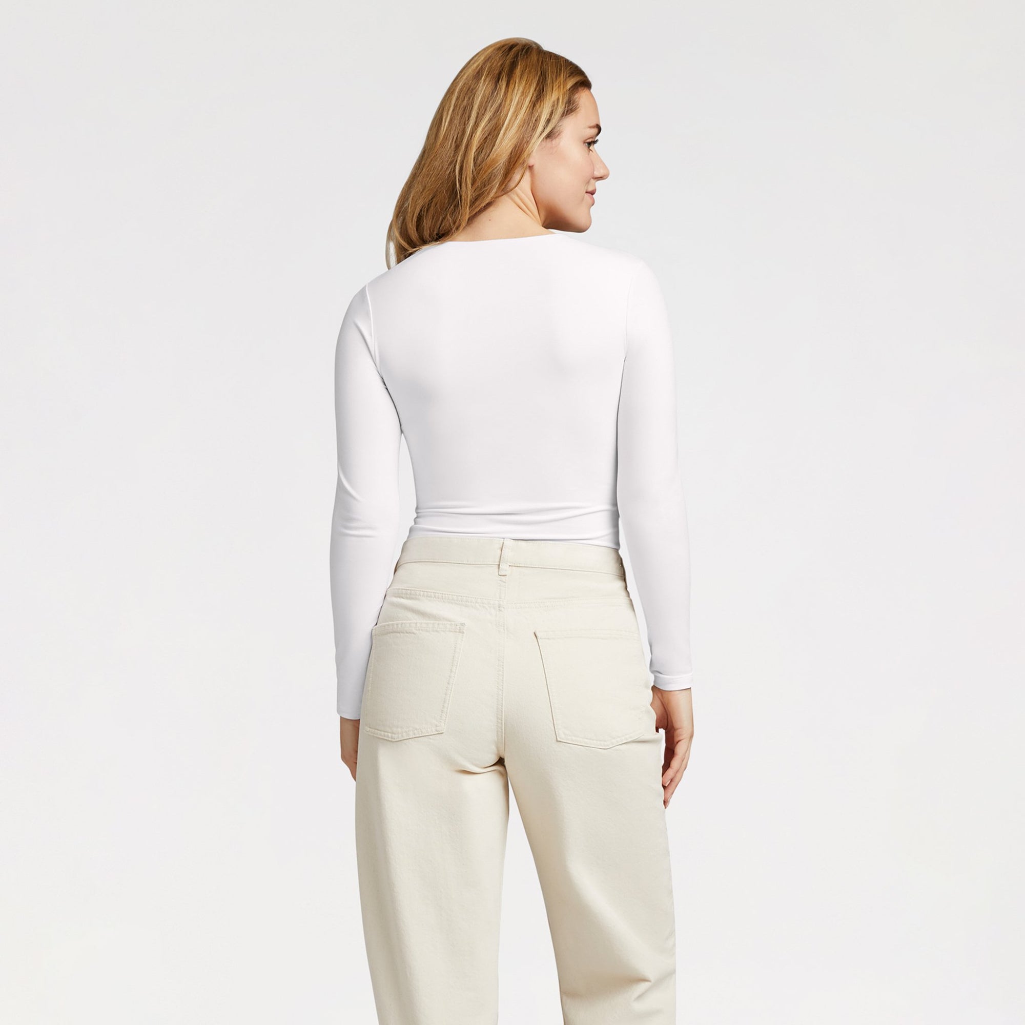 Women's Seamless Long Sleeve Shirt | White