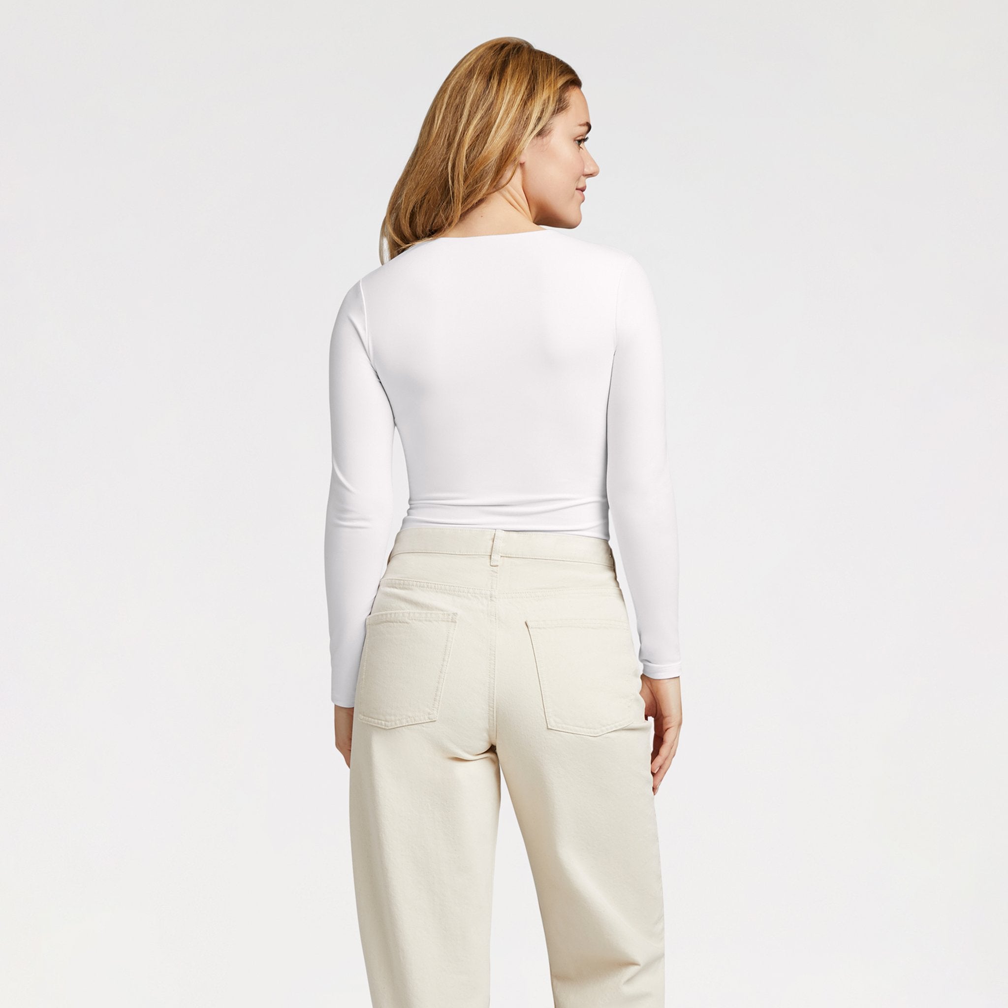 Women's Seamless Long Sleeve Shirt | White