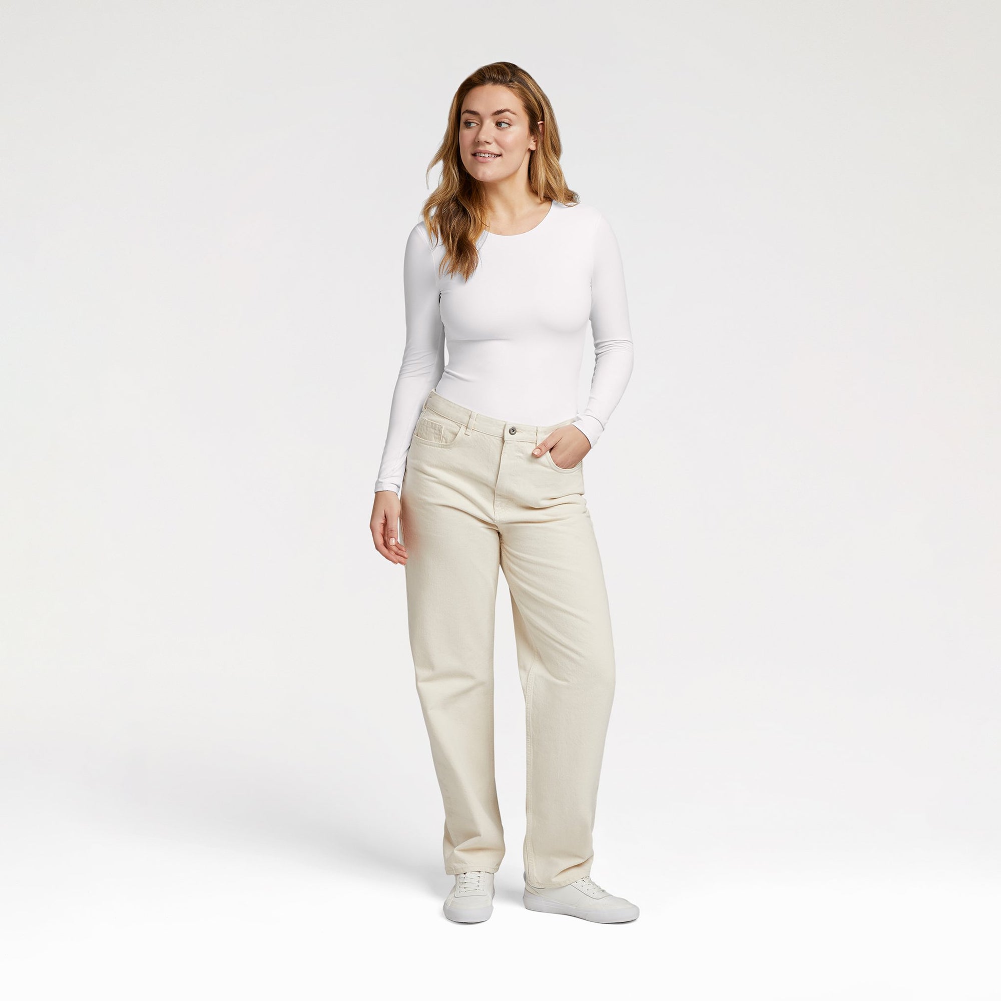 Women's Seamless Long Sleeve Shirt | White