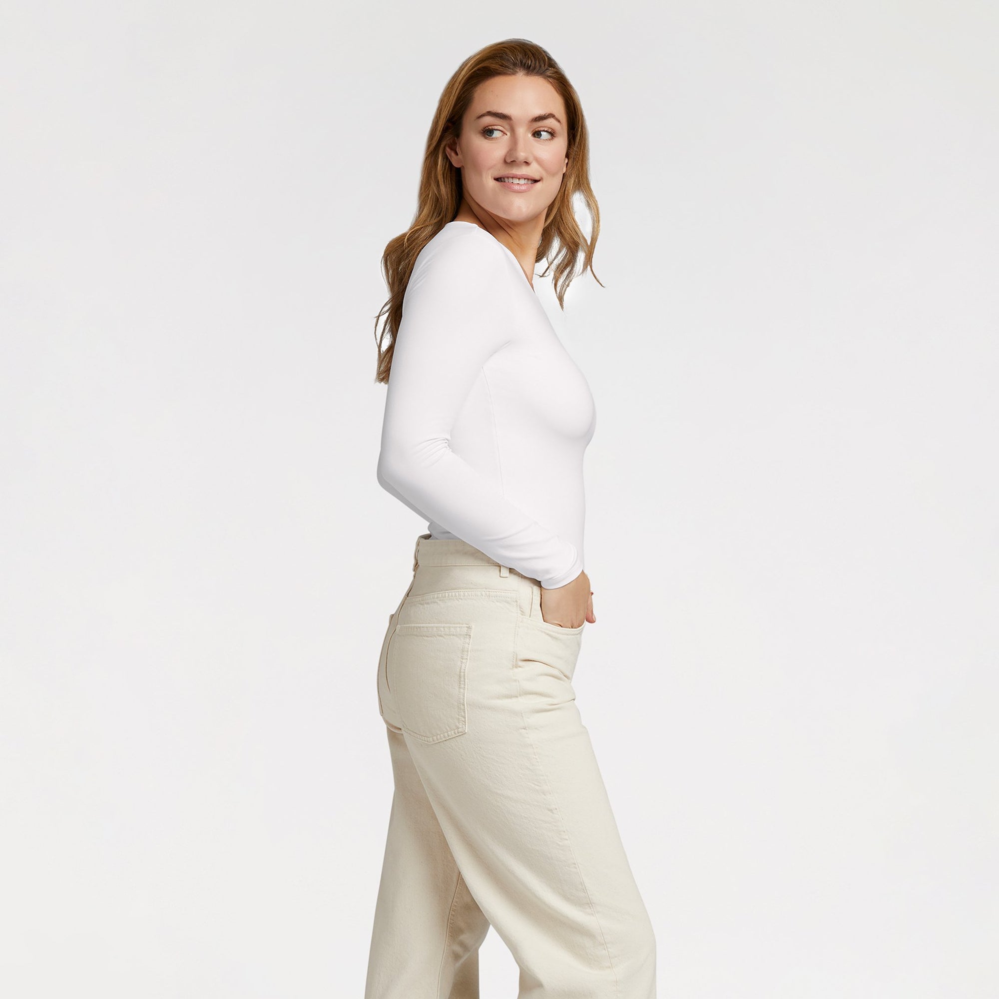 Women's Seamless Long Sleeve Shirt | White