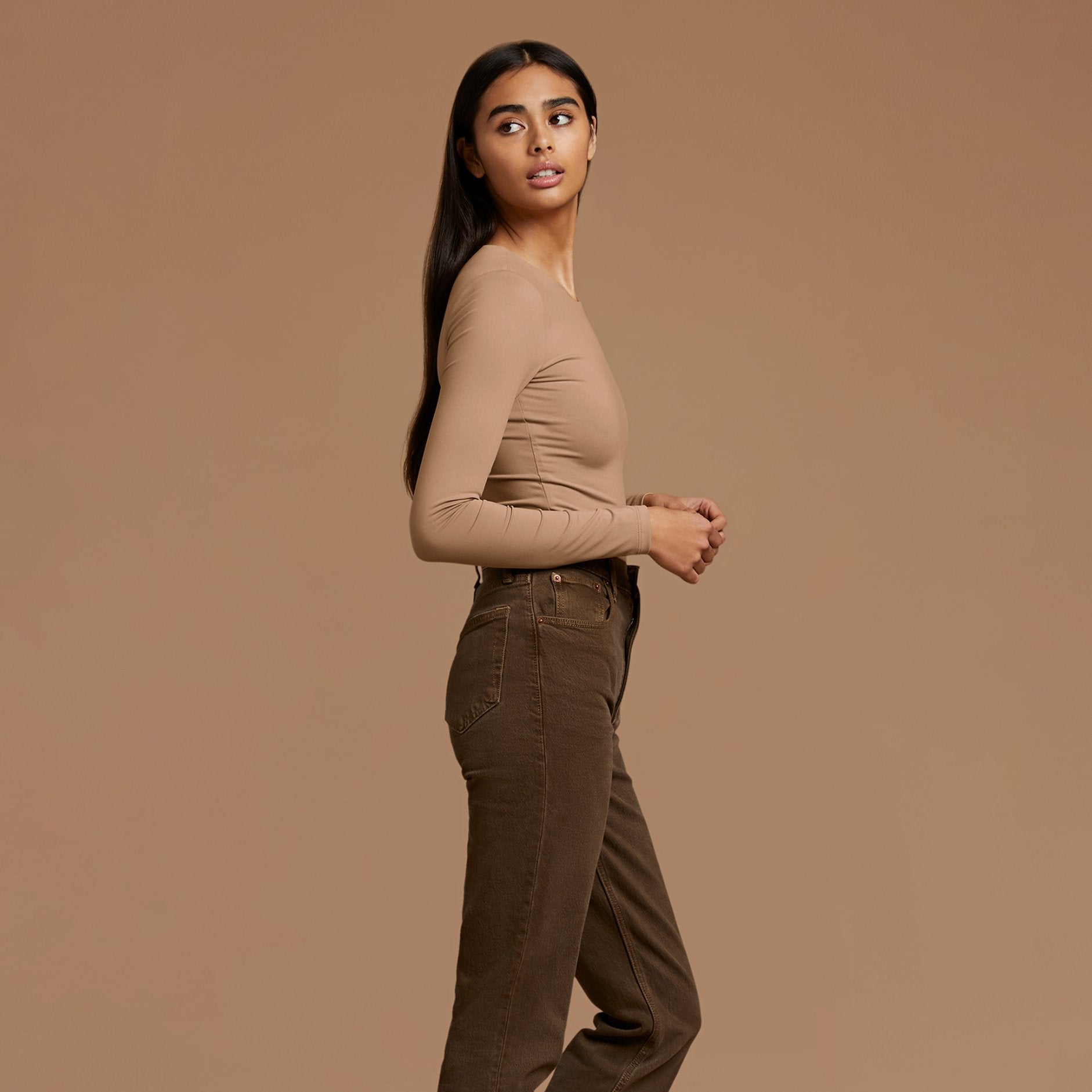 Women's Seamless Long Sleeve Shirt | Cinnamon