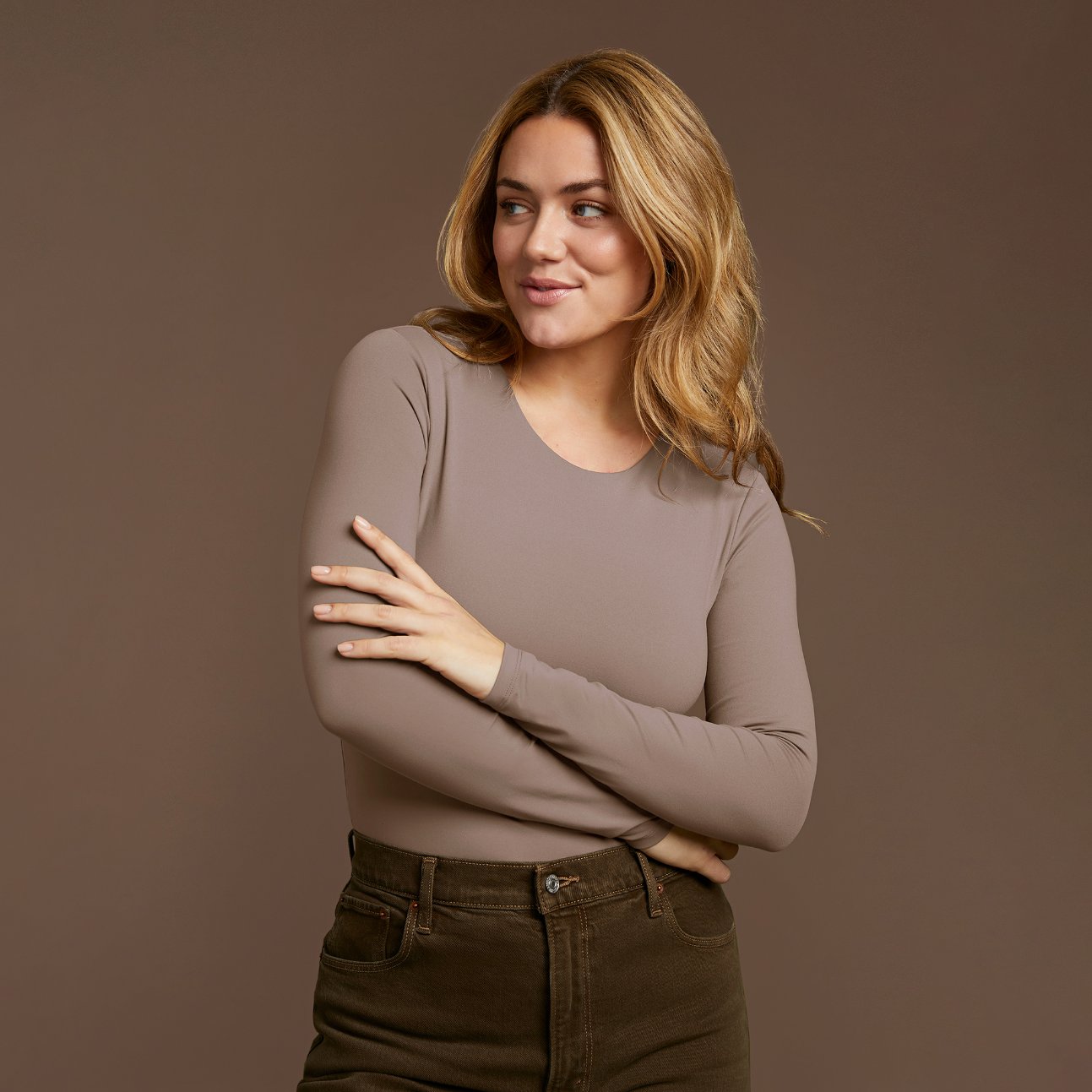 Seamless Long Sleeve Shirt | Mocha