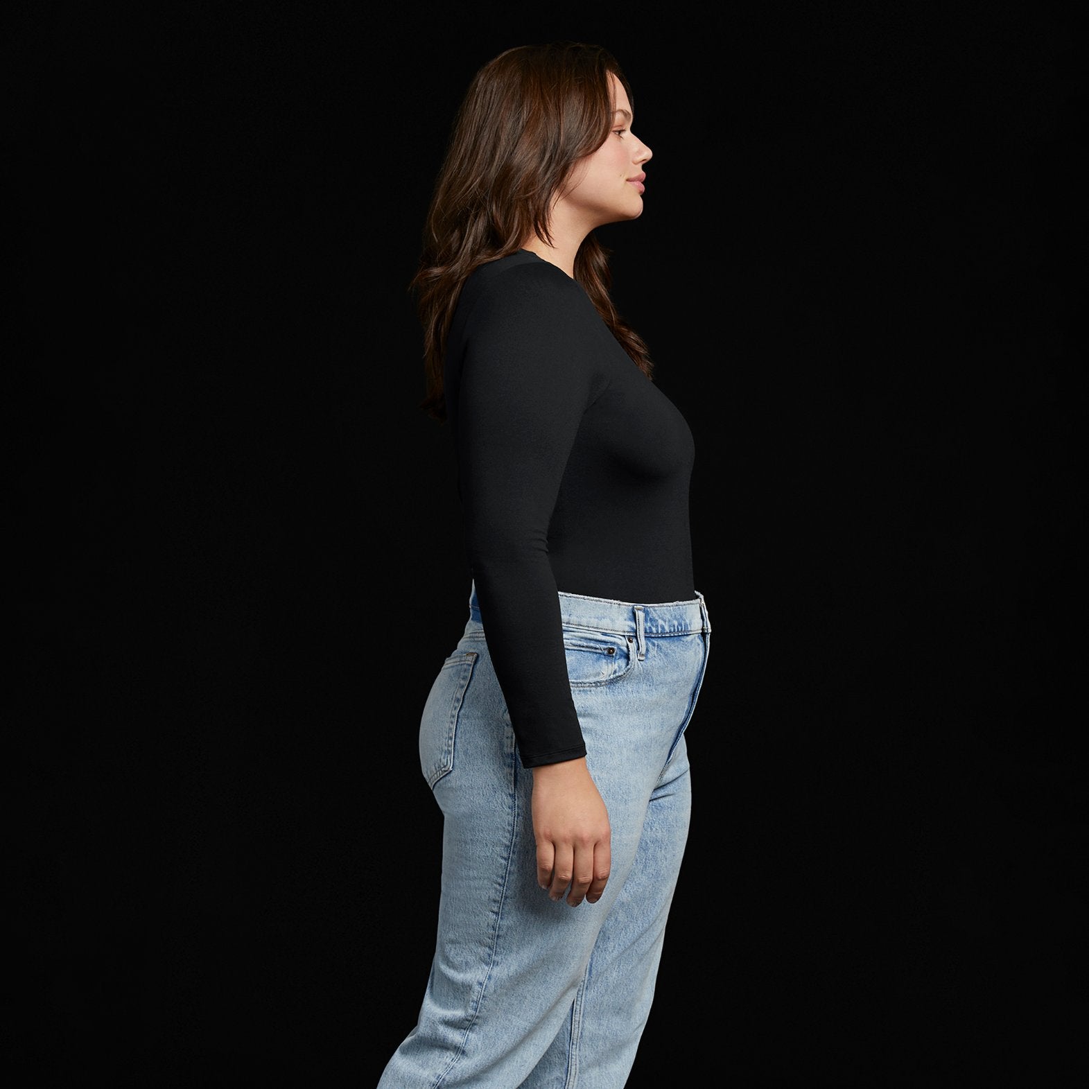 Women's Seamless Long Sleeve Shirt | Black